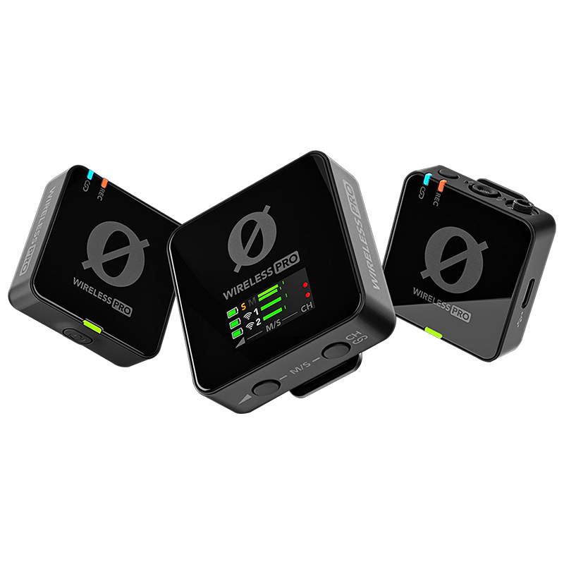 RODE罗德Wireless PRO无线领夹麦克风一拖二直播录音相机手机专业收音话筒加NTH100耳机套装