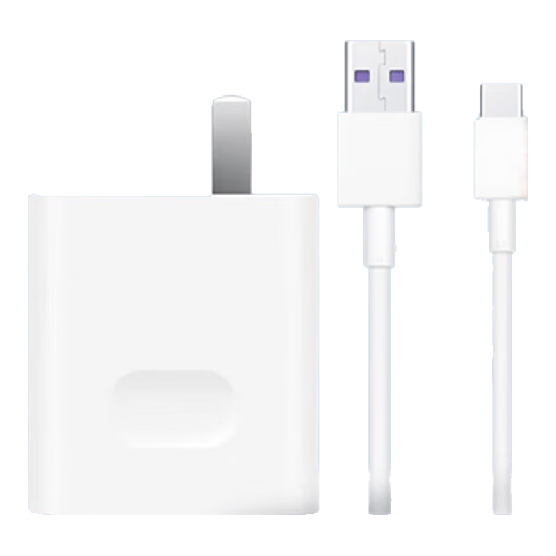 HUAWEI 华为 CP411B 手机充电器 40W+Type-C 数据线 白色