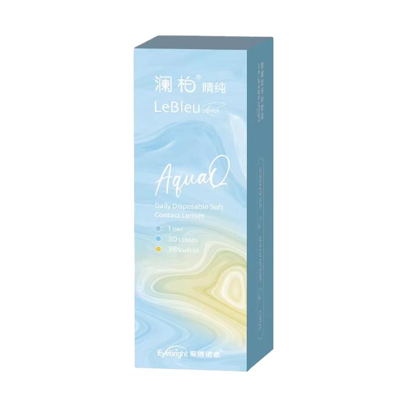 澜柏隐形眼镜日抛睛纯30片水润透氧透明一次性近视镜片非美瞳