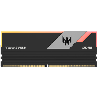 PREDATOR 宏碁掠夺者 炫光星舰系列 海力士A-Die DDR5 6000MHz RGB 台式机内存 灯条 石耀黑 32GB 16GBx2 C28