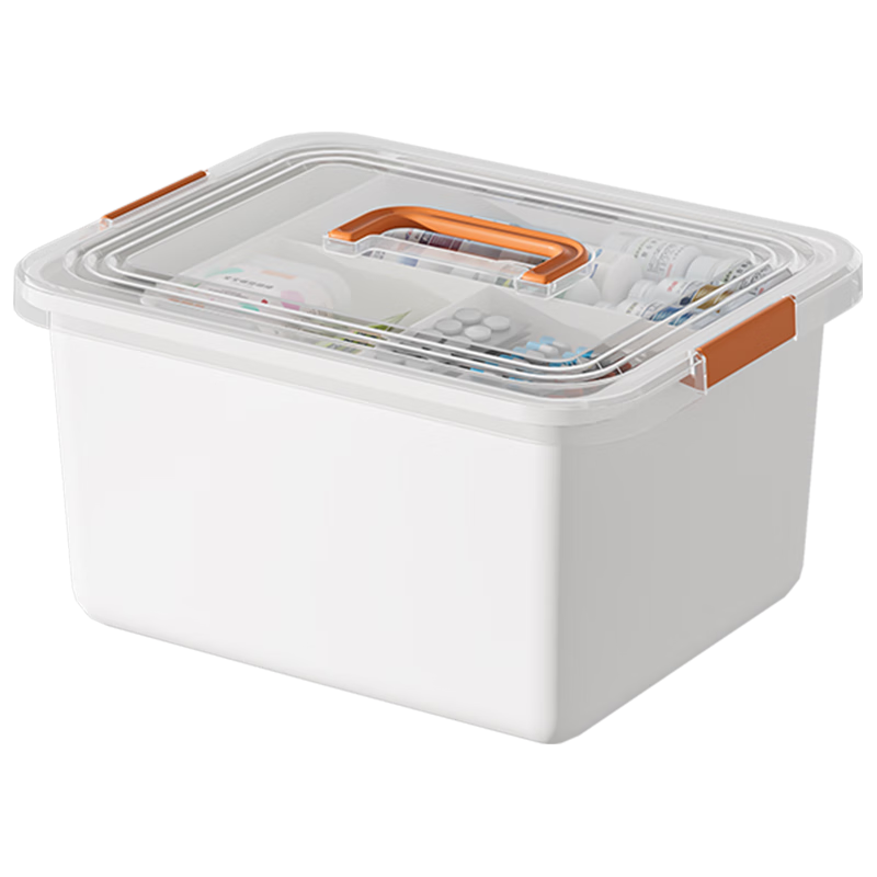 京东京造 家用可视药箱便捷大容量带提手 14L 1只装