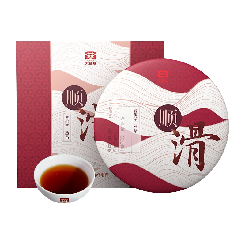 大益茶叶 普洱茶 熟茶 顺滑 300g 一饼