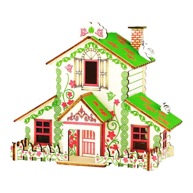 立体拼图3d木质拼装模型儿童男女孩益智玩具3到6岁以上手工diy