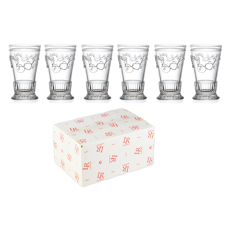 LA ROCHERE 法国制造进口凡尔赛宫廷风玻璃水杯红酒杯果汁杯咖啡杯巴洛克杯 凡尔赛长饮