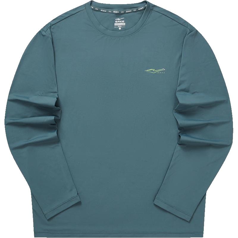 鸿星尔克运动服男2025春秋男士冰感速干跑步长袖t恤上衣