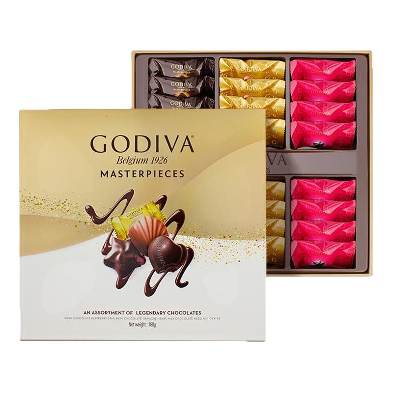 歌帝梵(GODIVA)经典大师系列心形巧克力礼盒12颗装85g 礼盒新年年货