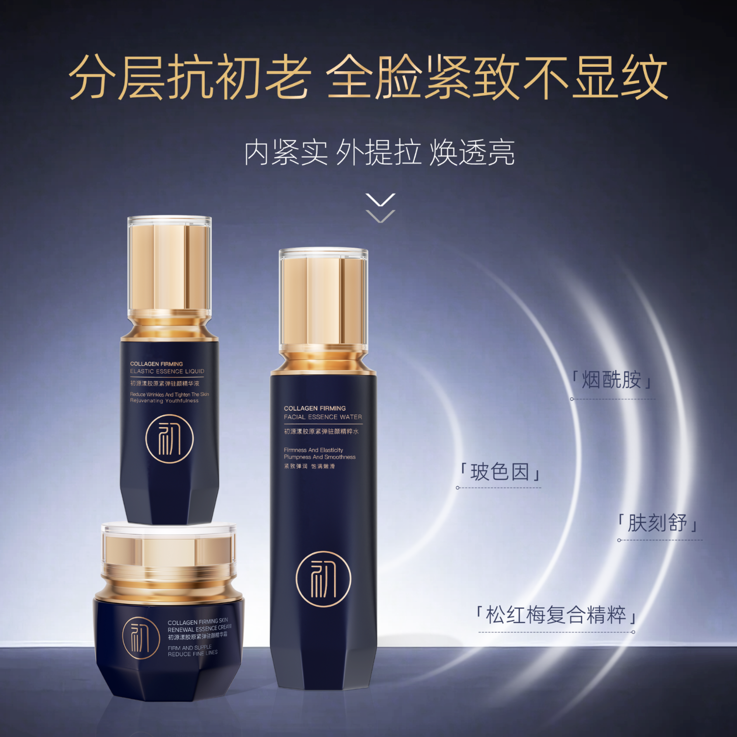 初源漾6d胶原抗皱套装专利紧致弹嫩肤提拉淡纹抗初老 【抗皱淡纹套装】