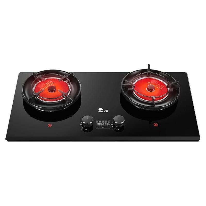 红日红外线燃气灶家用聚能炉双灶定时灶天然气免改孔高热效EX28B