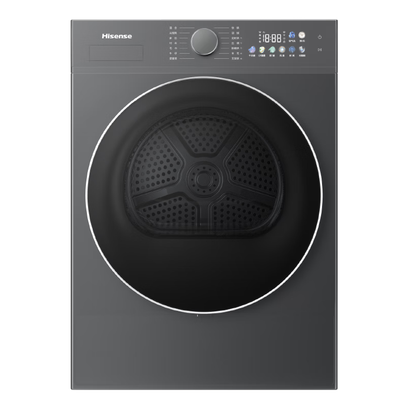 海信（Hisense）热泵烘干机家用 10公斤大容量干衣机 双擎双变频1:1正反转 热泵羊毛烘DH100E3Q1 