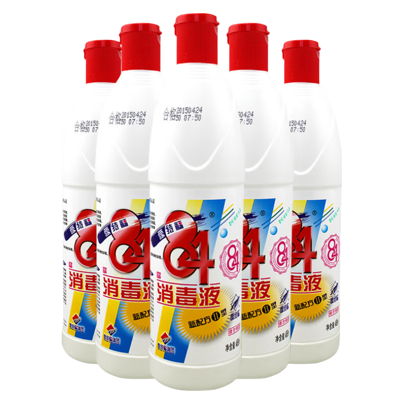 爱特福 84消毒液 居家消毒水消毒剂 杀菌洁厕地板清洗 家庭常备 468ml*5瓶装