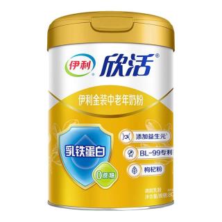 伊利 欣活金装中老年奶粉800g2罐礼盒装益生菌高钙牛奶粉