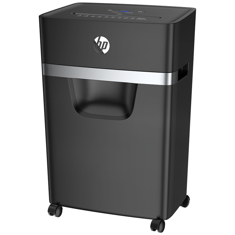 HP 惠普 5级保密多功能专业商用办公碎纸机（连续碎30分钟 单次8张 20L 可碎卡/订书钉)黑金款B2008MC