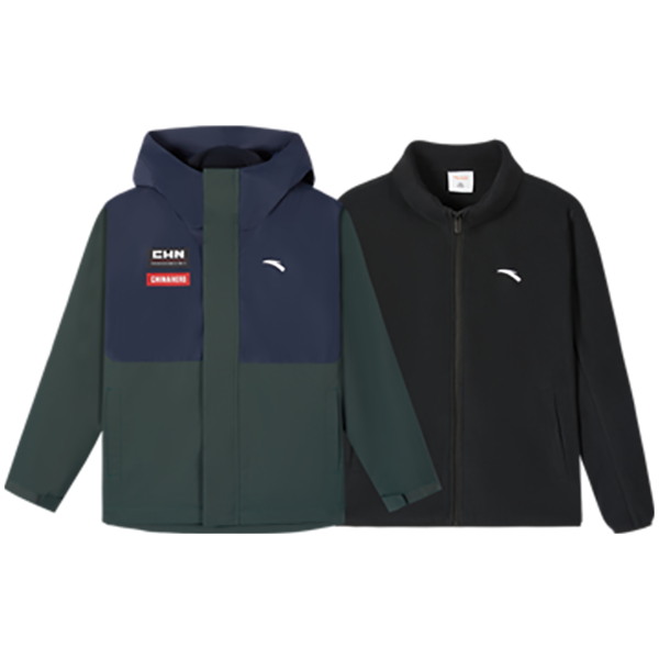 ANTA小软壳外套2件装户外三合一男童外套春秋摇粒绒外套安踏亲子童装