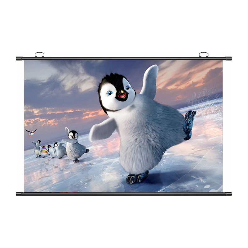 悟印像 A7999 100英寸16:9壁挂白塑幕布