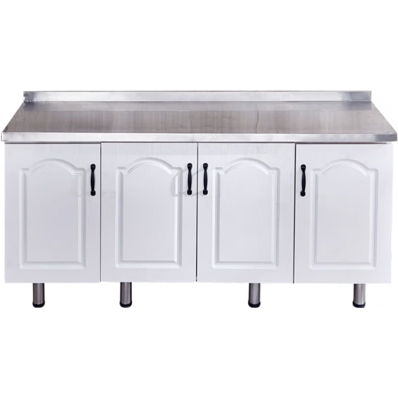 温鑫福厨房橱柜不锈钢橱柜组装简易橱柜租房用家用经济型灶台柜简易橱柜 60/80-双门双抽款