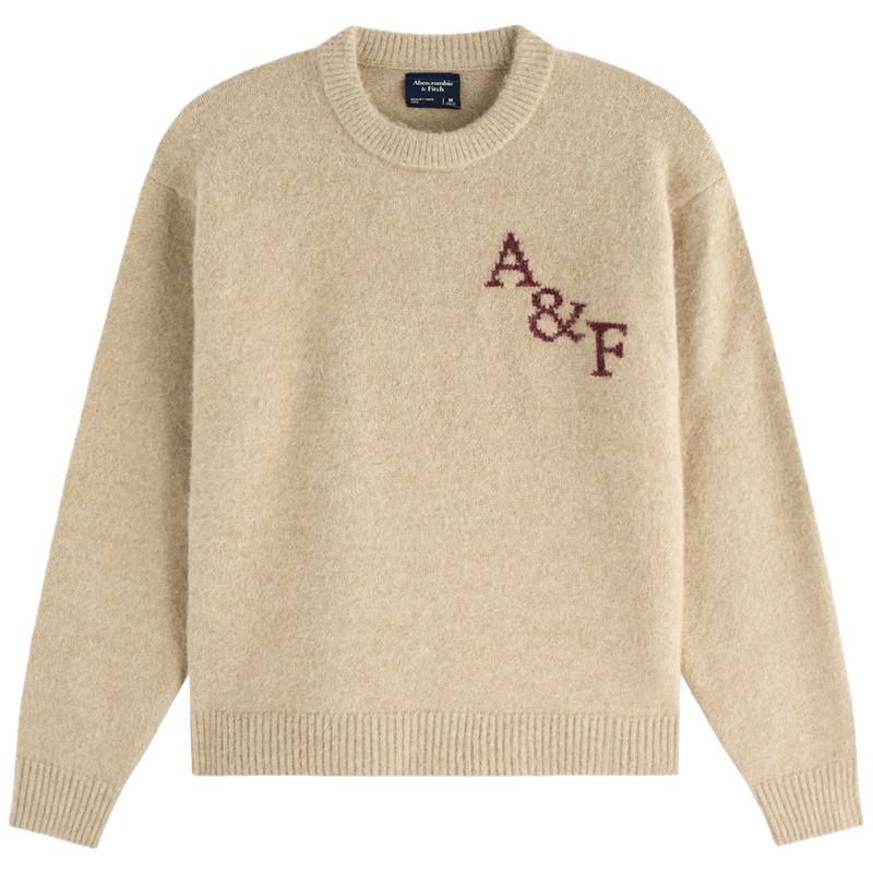 【经典LOGO】AF男装25秋冬百搭宽松圆领毛衣针织衫120-5181