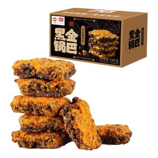 盼盼 黑金锅巴 肉松蟹黄味 240g 膨化食品