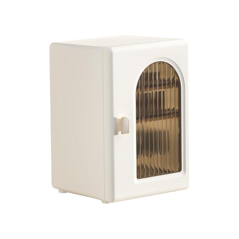 HAIXIN 杯子收纳盒 沥水杯架杯子收纳 置物架防尘酒杯茶杯收纳盒 奶白米