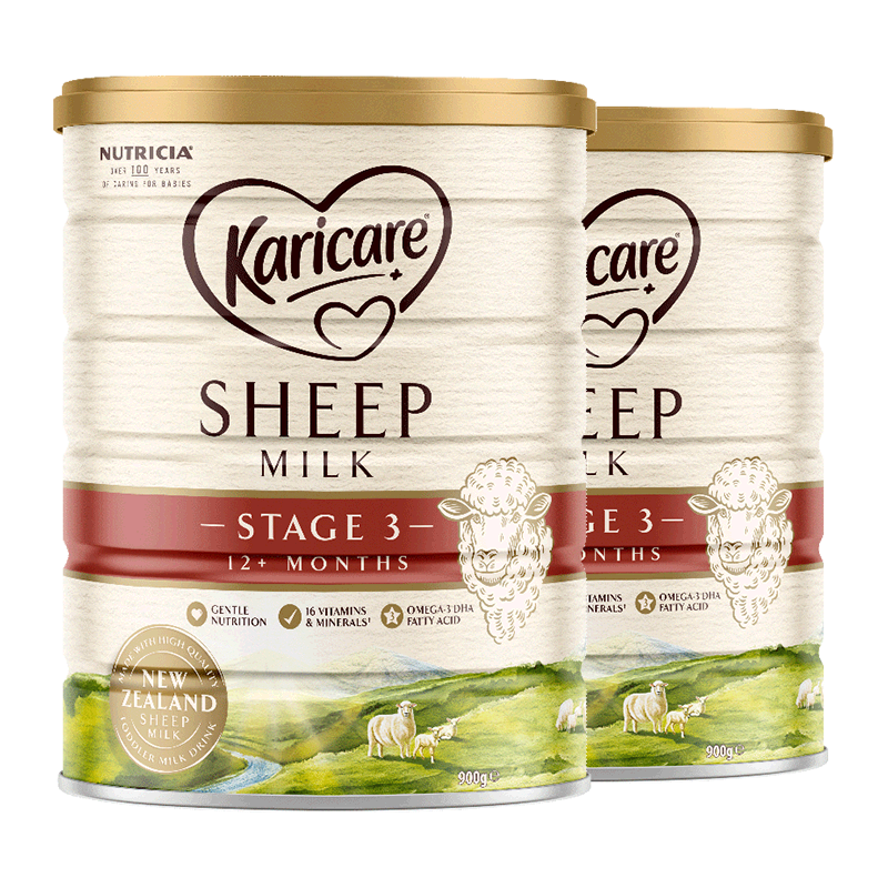 【直营】新西兰进口可瑞康Karicare婴幼儿配方牛奶粉3段 900g*2罐