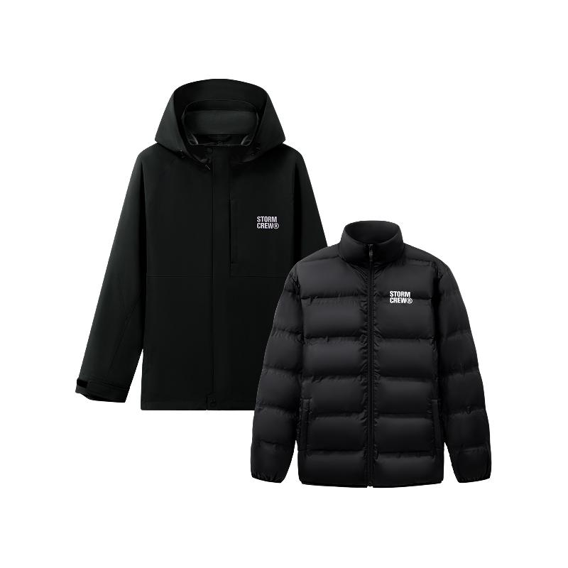 【15天内补货】影视飓风羽绒款三合一冲锋衣STORMCREW防风防水男