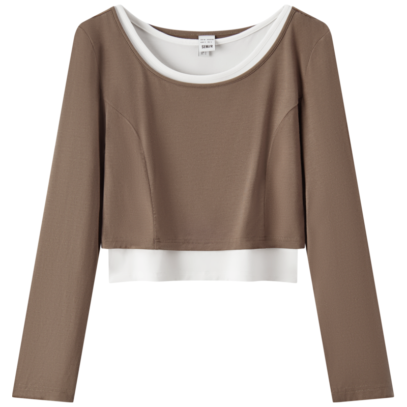  Semir/森马 显瘦 女士长袖T恤 背心