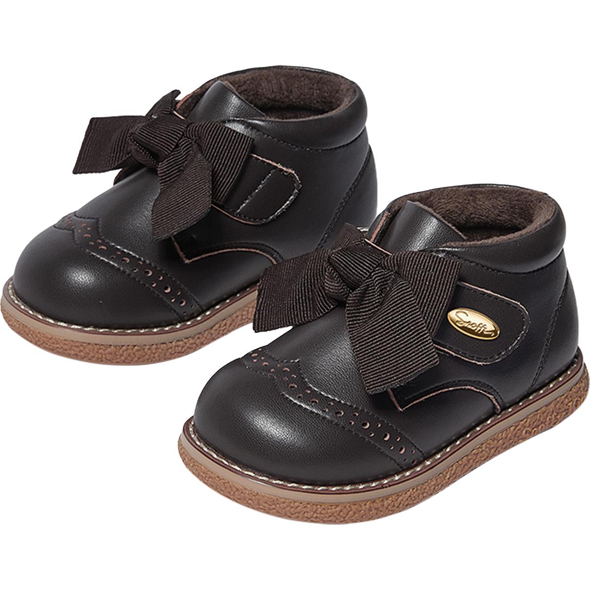 时尚女童短靴秋冬款儿童棉鞋校园保暖加绒公主鞋二棉鞋