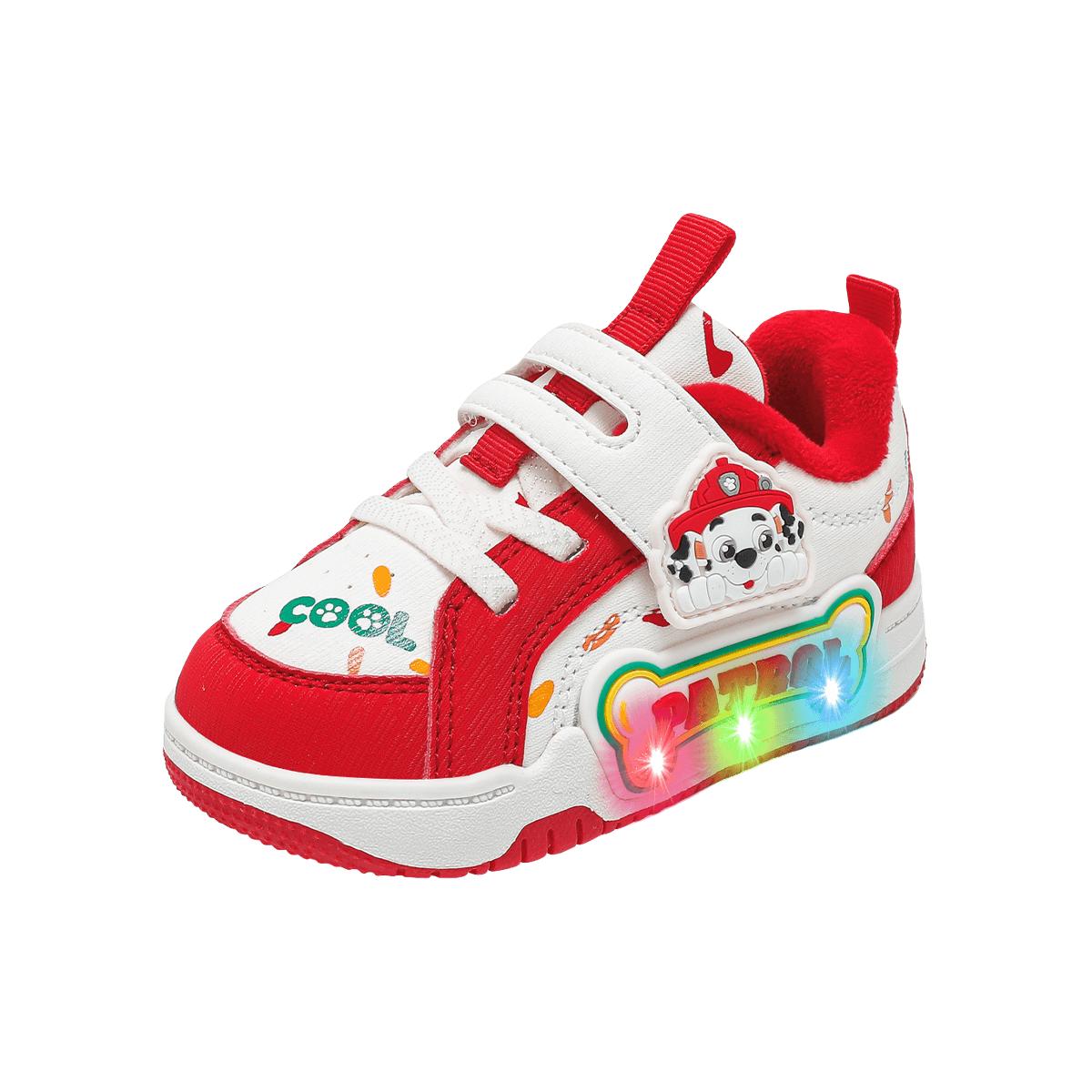 PAW PATROL 【儿童发光鞋】2025冬男女童加绒保暖棉鞋运动休闲户外运动鞋