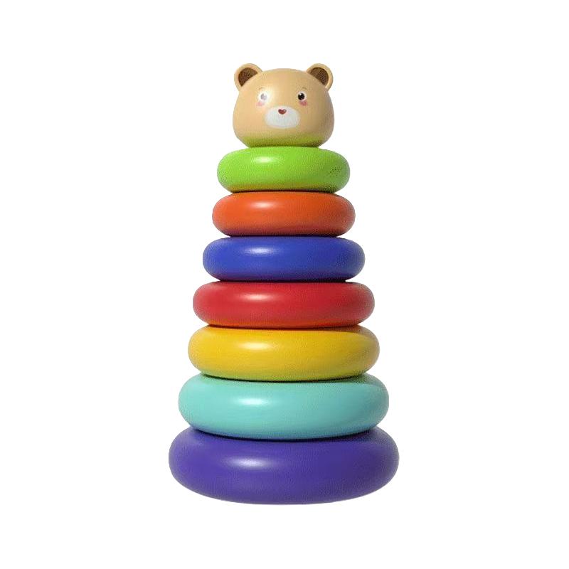 卡通彩虹叠叠乐宝宝6个月以上1-2岁思维训练玩具儿童