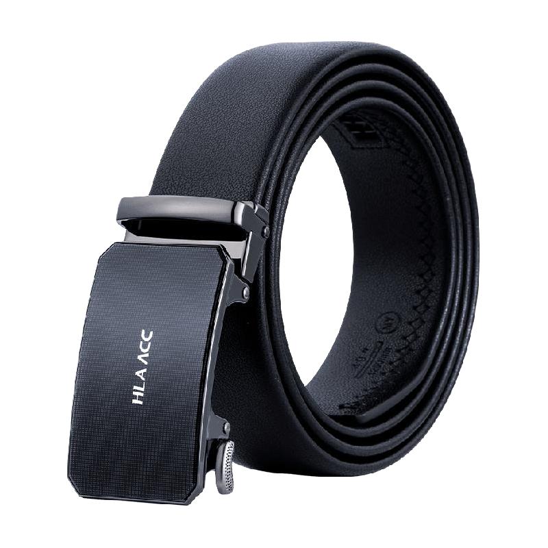 HLA 海澜之家 皮带男士真牛皮自动扣品牌腰带潮流休闲年轻人裤带