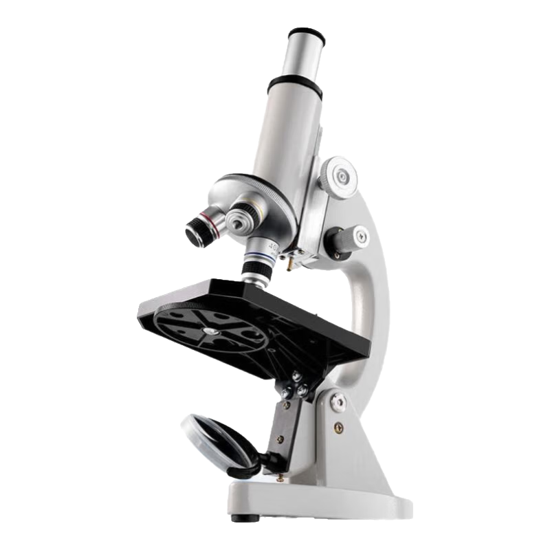 得力儿童显微镜入门高清中小物课实验显微镜科教光学高倍高清实验室初小学 双速焦轮科物显微镜