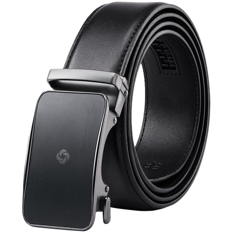 Samsonite父亲节 新秀丽男裤腰带2024防指纹年轻针扣自动扣皮带NQ1