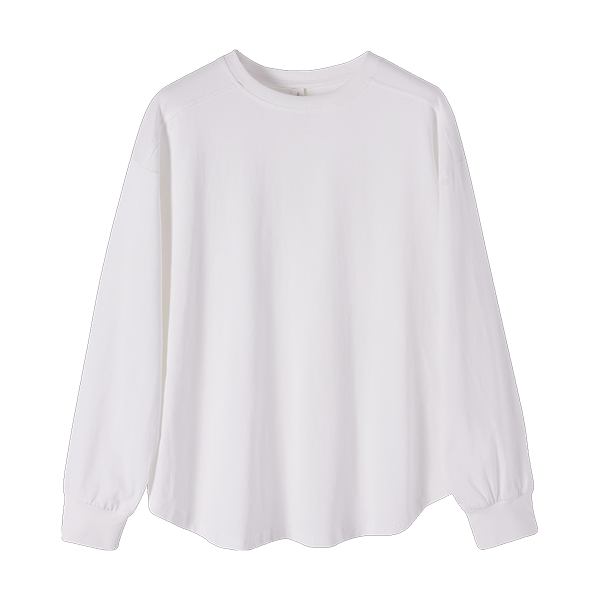 茵曼 【纯色基础款】圆领直筒T恤女25年秋季气质多色长袖上衣女