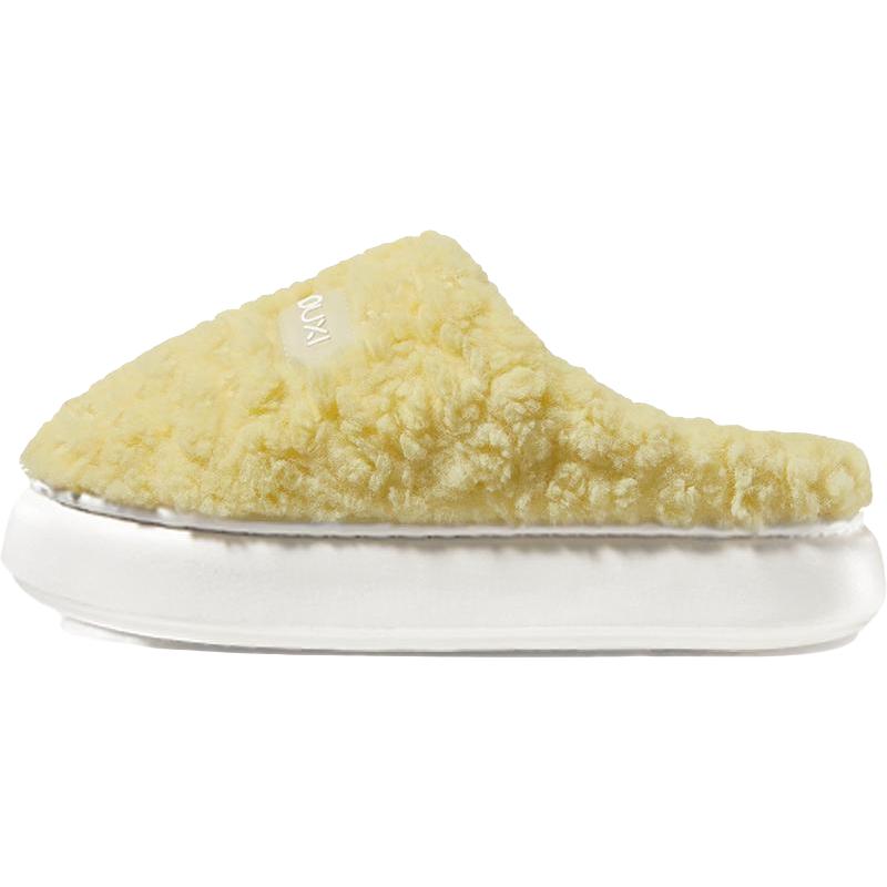 朴西冬季棉拖鞋女士踩屎感居家室内毛毛加绒保暖厚底棉拖