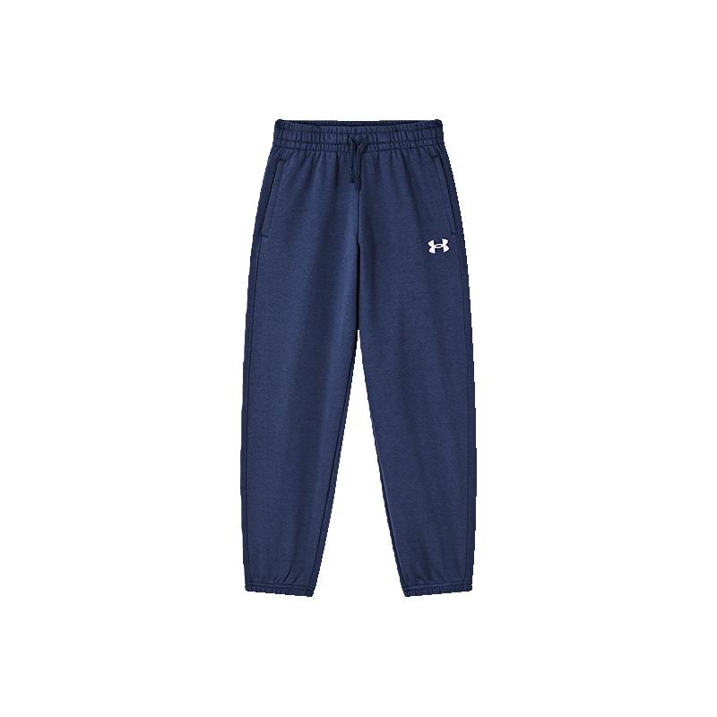 安德玛 【抓绒&柔软】120-160男中大童户外运动松紧裤口针织长裤