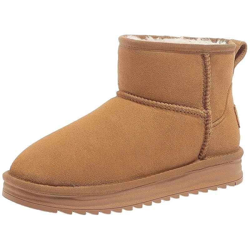 骆驼女鞋冬季户外防滑靴子加绒保暖棉靴棉鞋厚底雪地靴