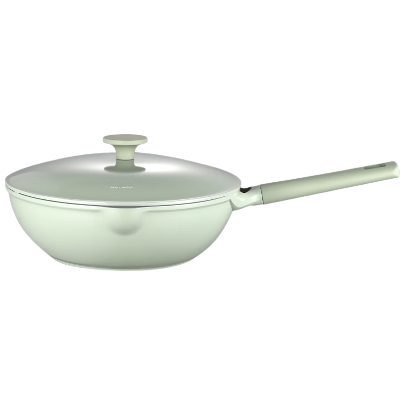 卡罗特无氟涂层不粘锅炒锅家用聚油云朵锅燃气电磁炉用钛锅炒菜锅28cm