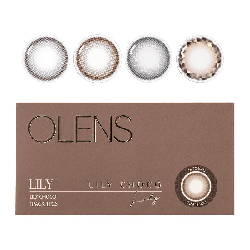 【1副请拍2】OLENS半年抛小鹿棕美瞳雨夜黑自然小直径隐形眼镜