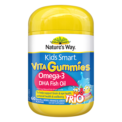 【纯净无污染】澳洲儿童DHA鱼油软糖60粒 儿童益智脑力养眼