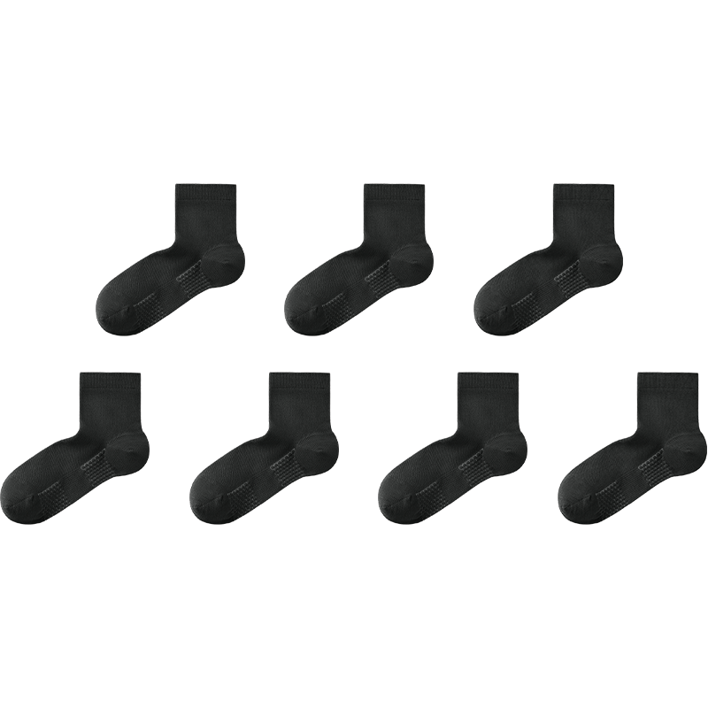蕉下 Beneunder袜子男士7双装秋冬四季抗菌防臭中筒袜吸汗缓震运动袜