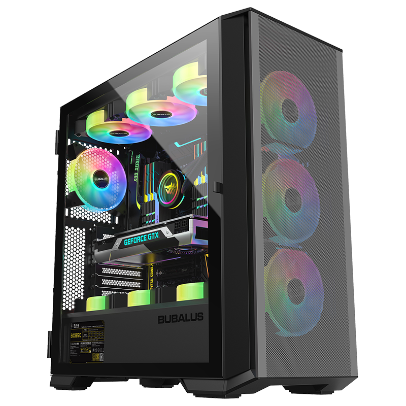 大水牛守护者S301 Type-C版电脑台式主机箱(顶置+前置360水冷位/支持E-ATX/玻璃全侧透/12风扇位/LED键)