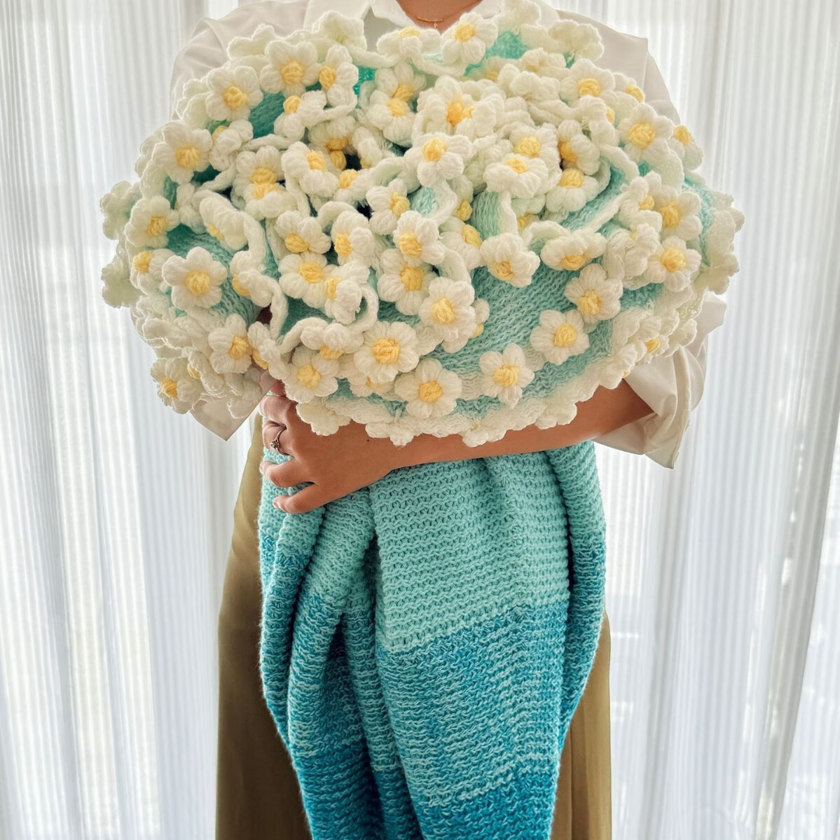 佐之寻生日礼物花束毯子成品玫瑰花毛毯花束毛毯玫瑰花毛毯玫瑰花束毯