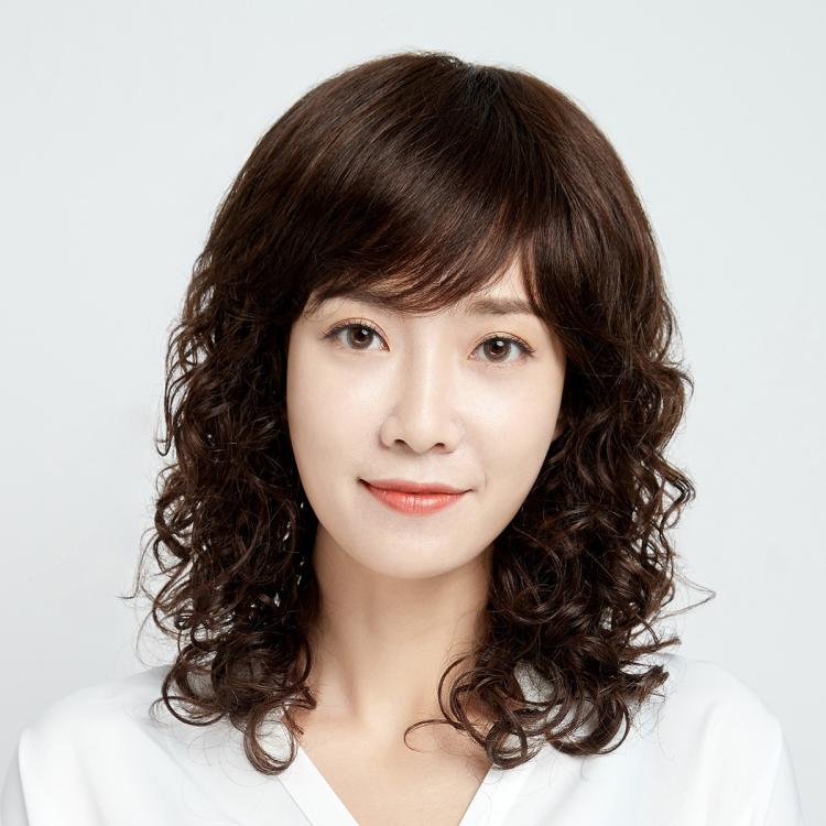 佰丝堂 羊毛卷假发女中长发卷发长头发全头套式全真人发丝真发中老年