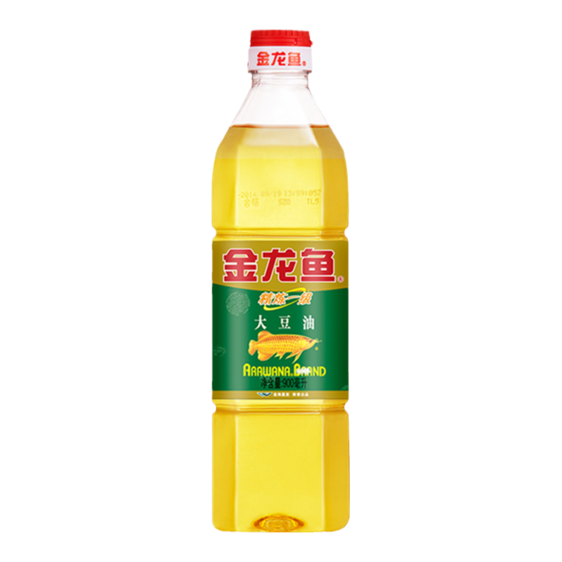 金龙鱼 大豆油900ml 炒菜烘焙精炼一级食用油小瓶装色拉油批发团购