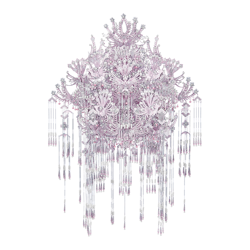 拼酷粉黛二十二凤冠 粉冠粉红色凤冠 3d立体拼图生日圣诞礼物送女友 粉黛二十二凤冠