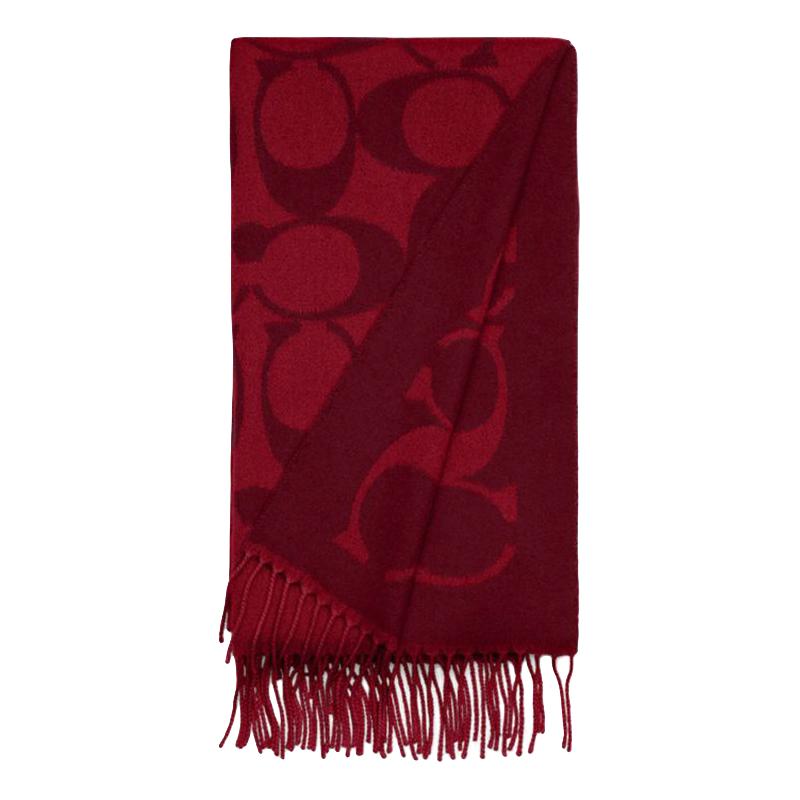 COACH/蔻驰女时尚经典印花保暖羊毛围巾CU807