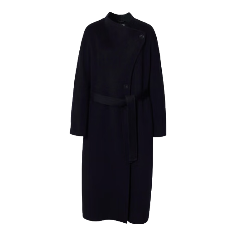 伊芙丽（eifini）【送水桶包】蒋欣代言羊毛羊绒毛呢外套收腰系带立领大衣2025冬季 咖啡 送价值798水桶包 M 110-120斤