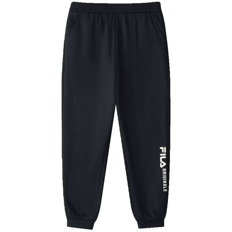 【抗菌功能】FILA斐乐童装裤子2025冬季男女童加绒运动休闲裤