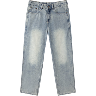 gxgjeans 真五折！美式复古水洗工艺宽松时尚牛仔裤 牛仔蓝
