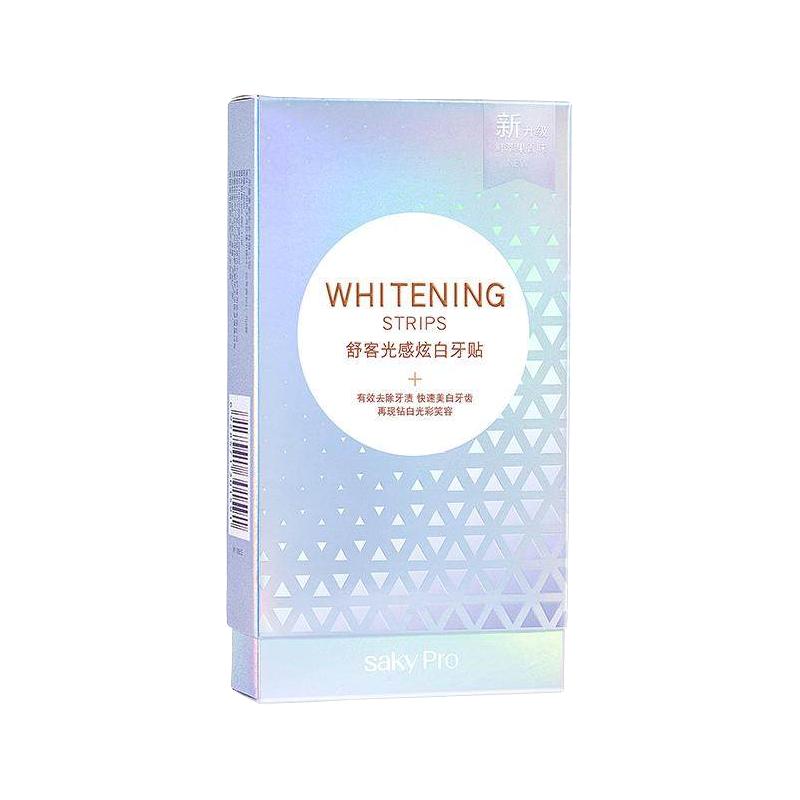 Saky 舒客 aky 舒客 牙贴美白去黄洁白牙齿美白神器牙黄牙渍牙齿美牙白牙贴膜14对