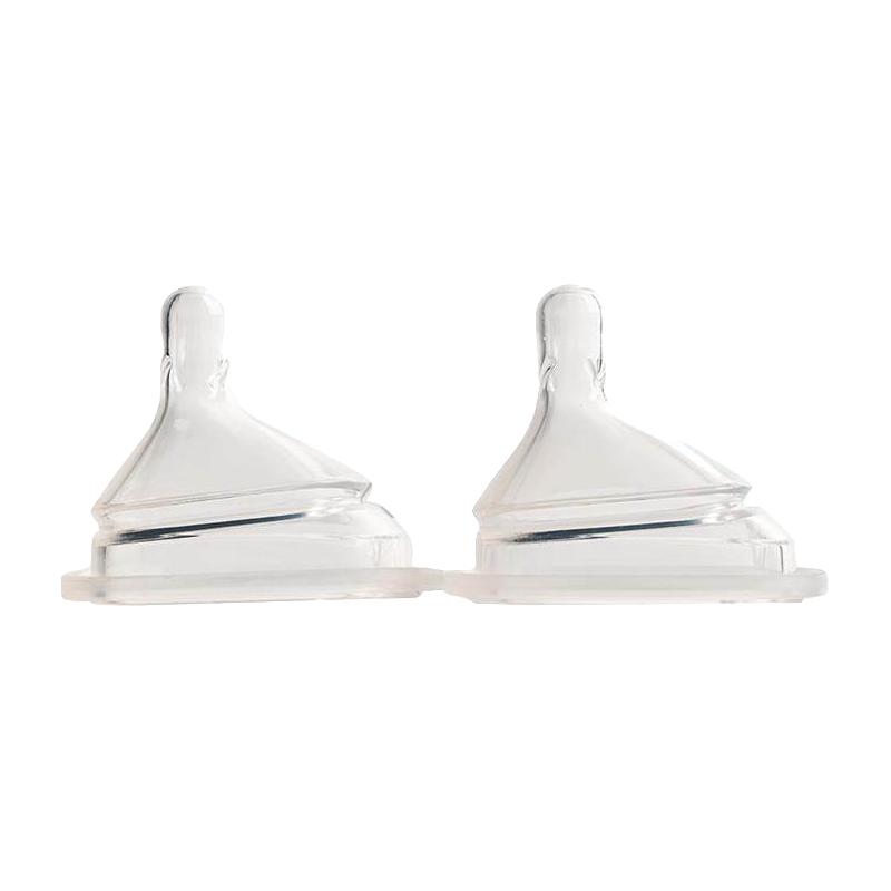 hegen 婴儿新生宝宝智能宽口径仿真母乳硅胶奶嘴 2只装